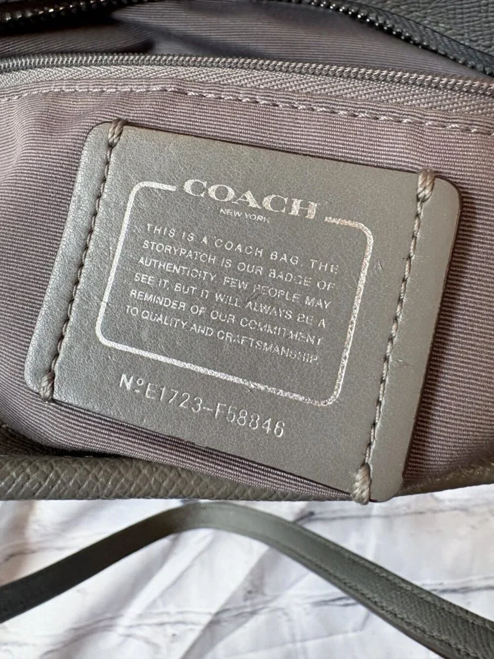 Coach City Zip Clasic Tote Gray Leather Shoulder bag
